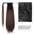 Synthetic Yaki Straight Ponytail Kinky Straight Wrap Around Hairpiece Synthetic Ponytails Manufactory